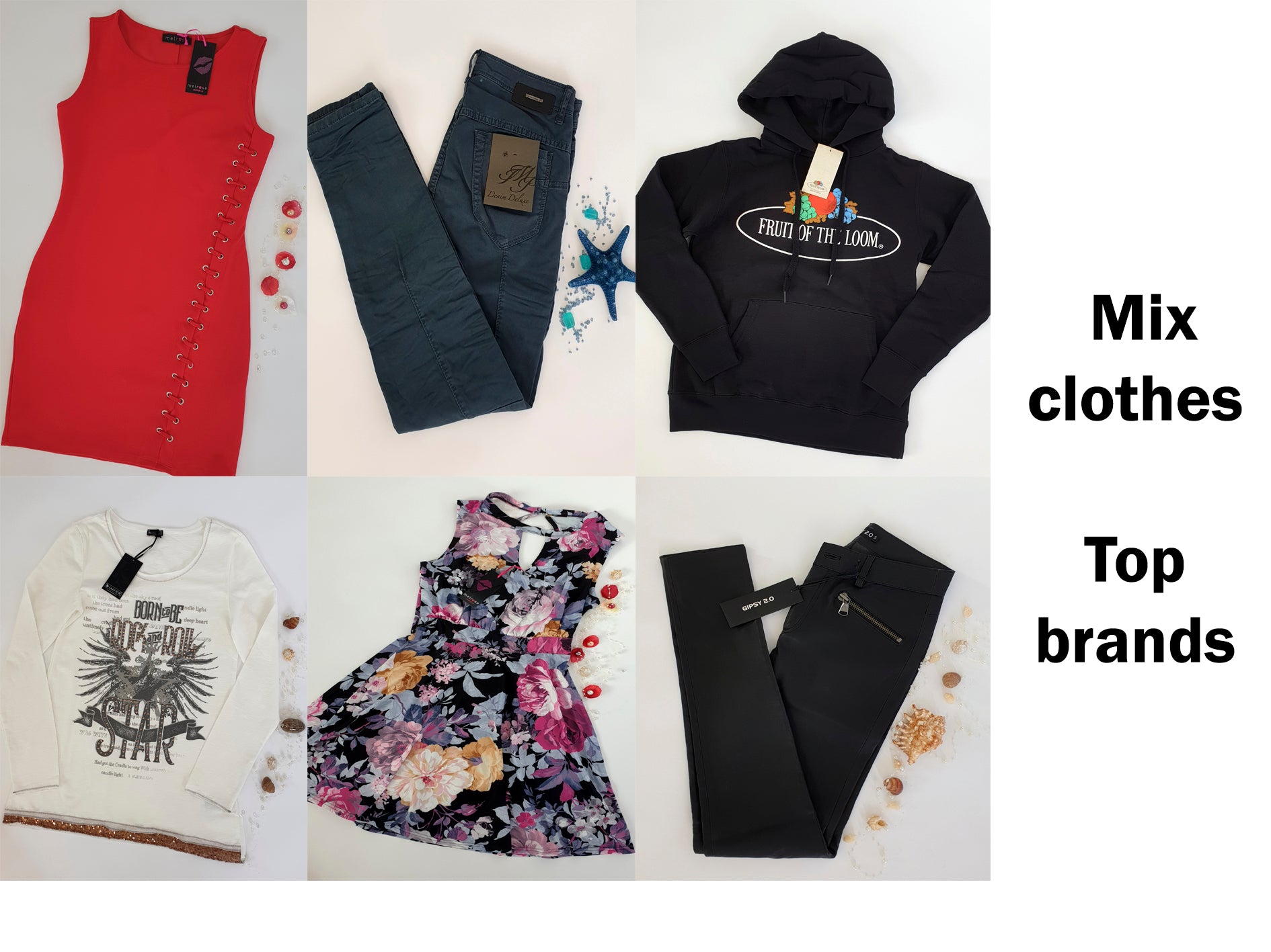 Mix clothes from top European brands