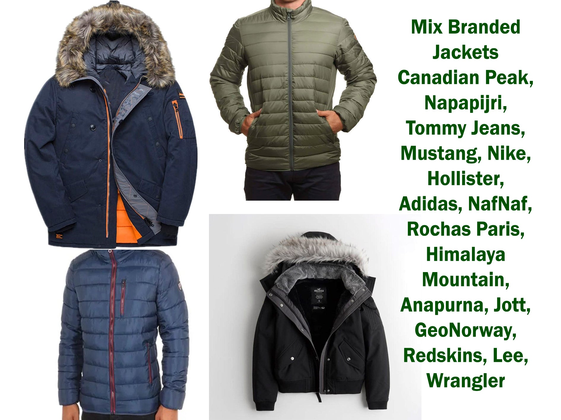 Mix of Second-Grade Branded Jackets