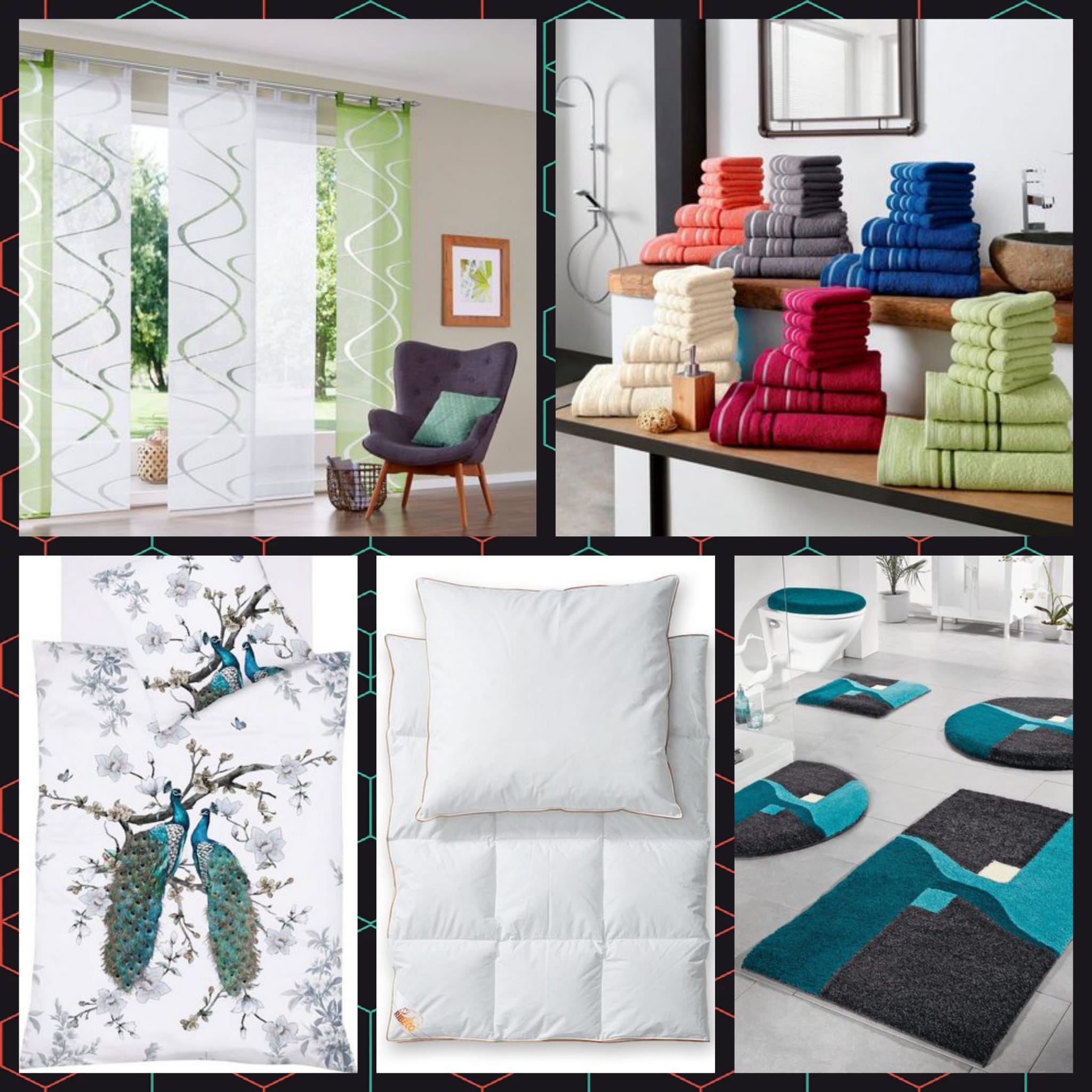 Mix of home textiles Andas, Home Affair, Livarno, LeGer Home by Lena Gercke, Bruno Banani, GRUND, Dunlopillo