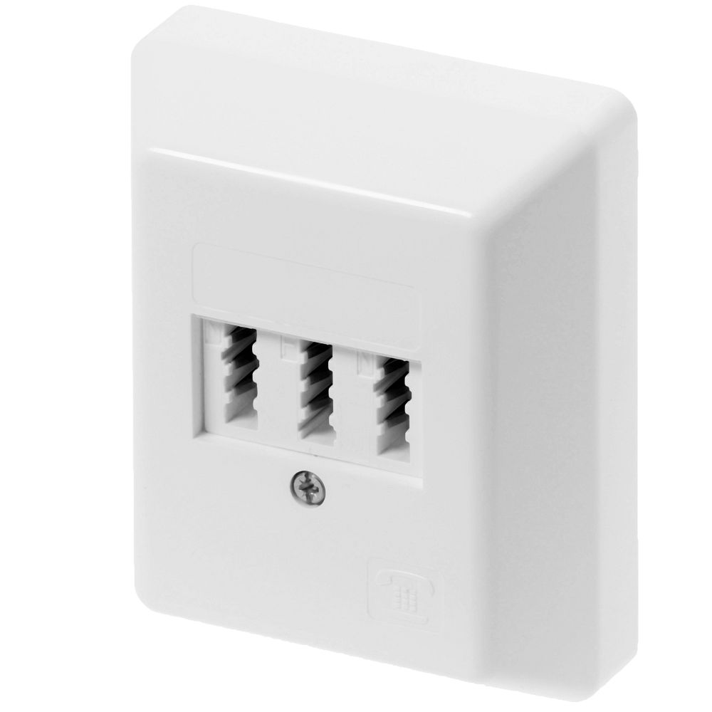 ZE-KOM TAE Dreifachdose: TAE 2 x 6/6 NF/F AP, reinweiß