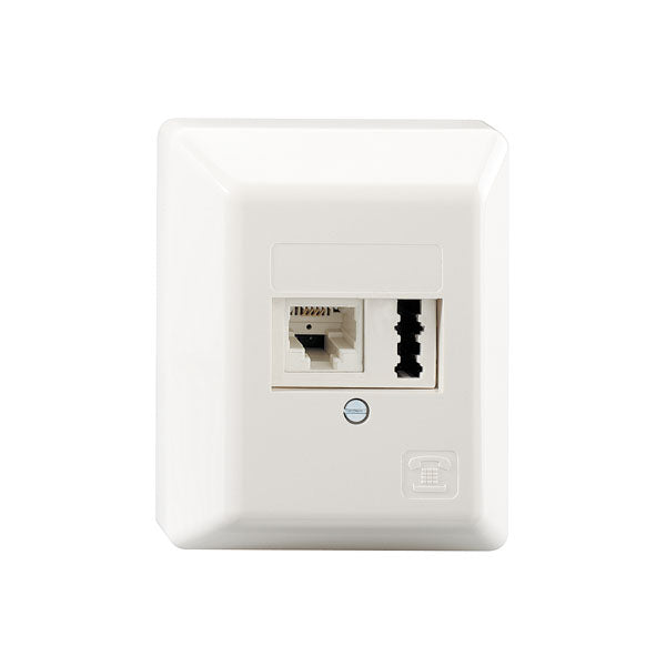 Rutenbeck combination box IAE/UAE 8 (6) - TAE 6 F+N, AP, pure white