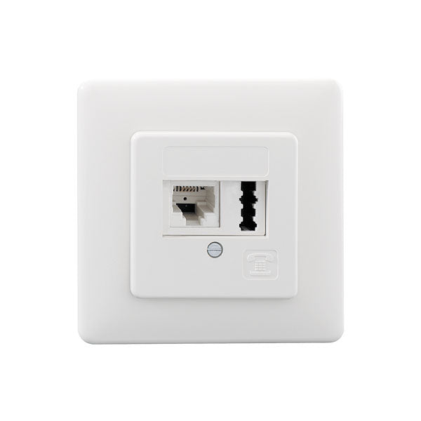 Rutenbeck combination box IAE/UAE 8 (6) - TAE 6 F+N, UP, pure white