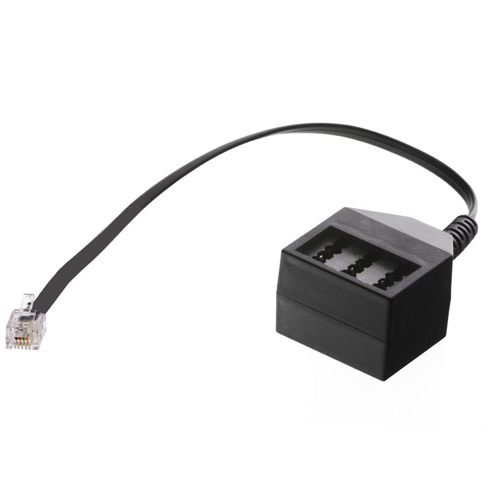 Helos Adapter 6P4C Stecker/TAE NFN-Dreifachbuchse