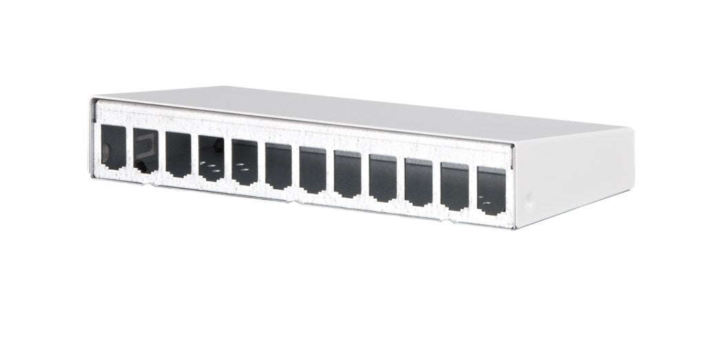 METZ CONNECT Modul AP-Gehäuse 12 Port reinweiß, unbestückt