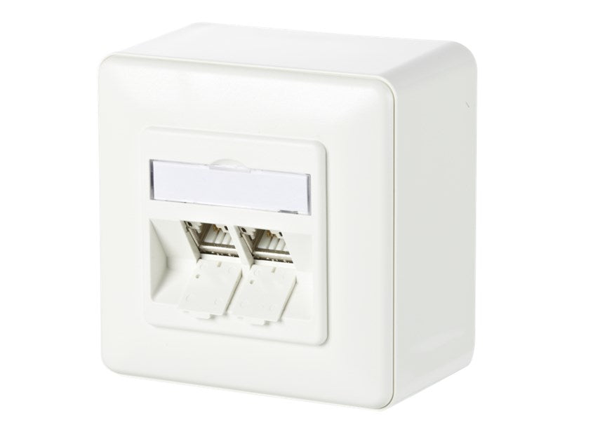 METZ CONNECT C6Amodul 2 port 180° module AP, pure white