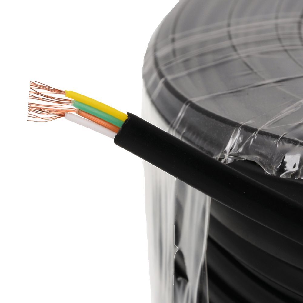 Helos connection cable 4-core, AWG28, black, 50 m