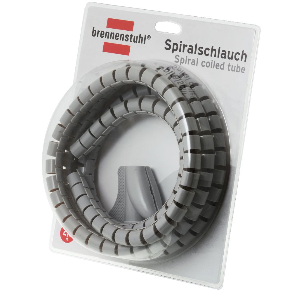 Brennenstuhl cable collector spiral hose L= 2.5 m, Ø= 20 mm, grey