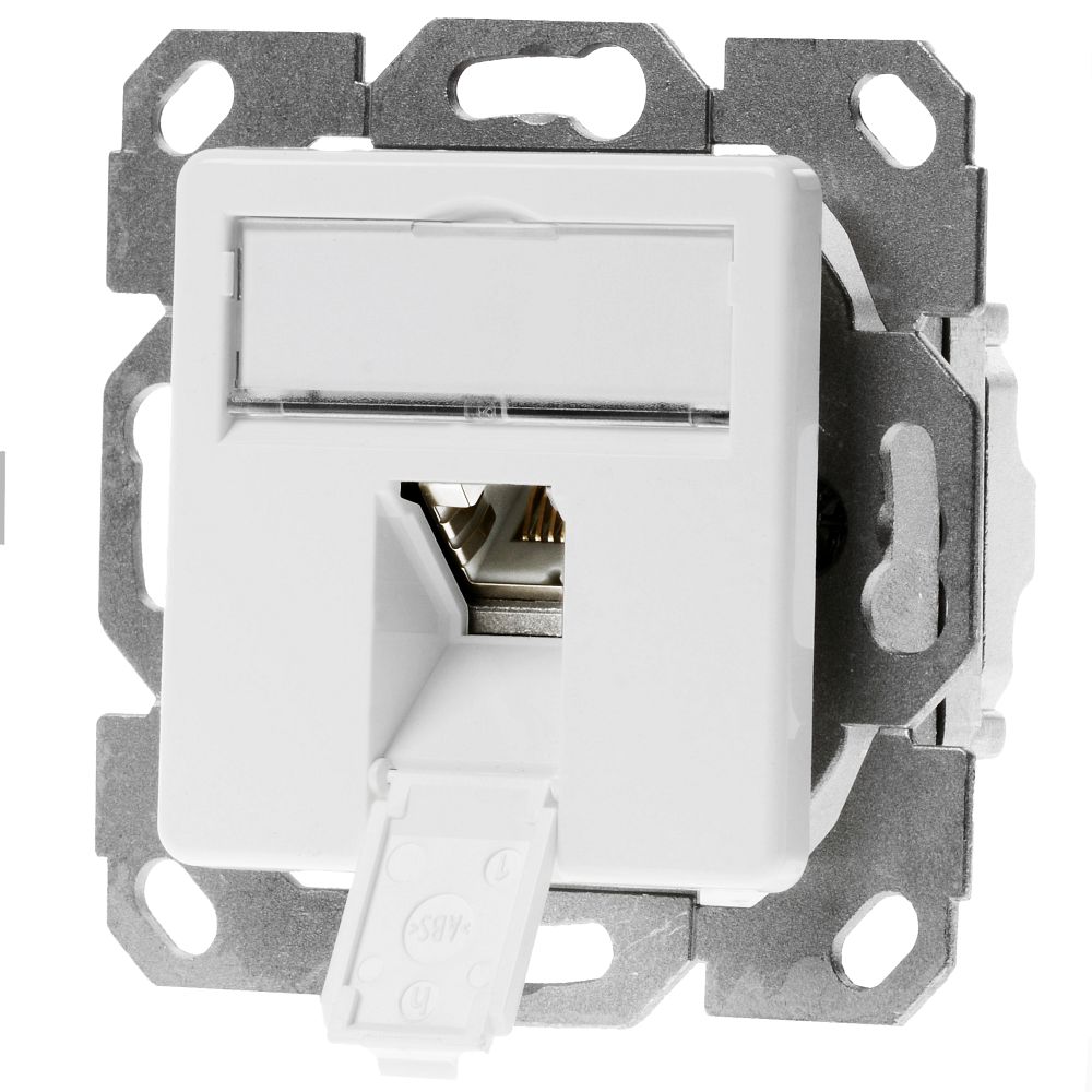 Telegärtner socket AMJ45 8 K Up/50 Cat.6A alpine white