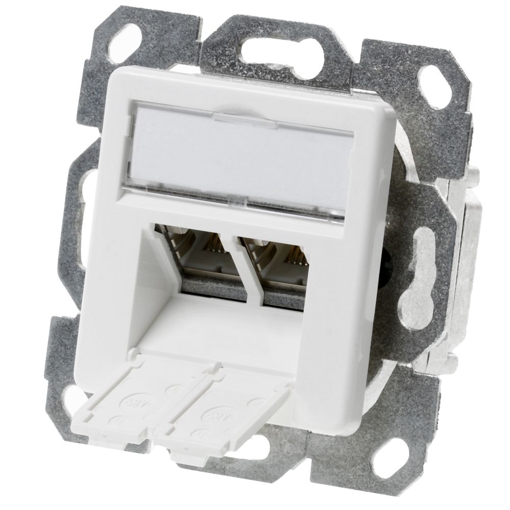 Telegärtner socket AMJ45 8/8 K Up/50 Cat.6A alpine white