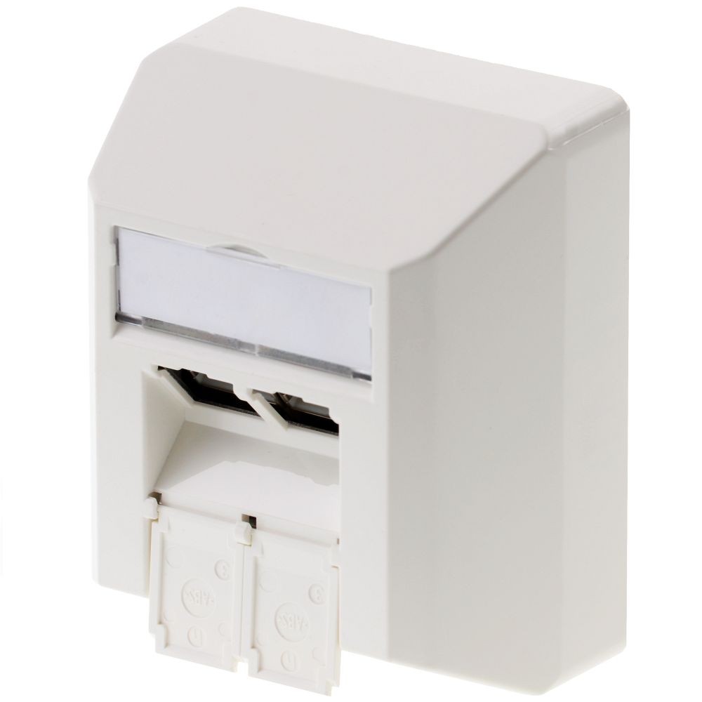 Telegärtner socket AMJ45 8/8 K AP/50 Cat.6A alpine white