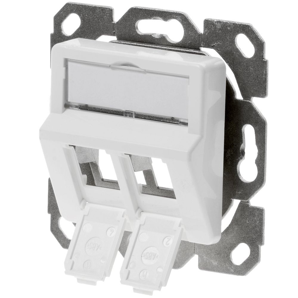 Telegärtner AMJ-S Modul-Aufnahme 2 Port 30° UP/50 Alpinweiss