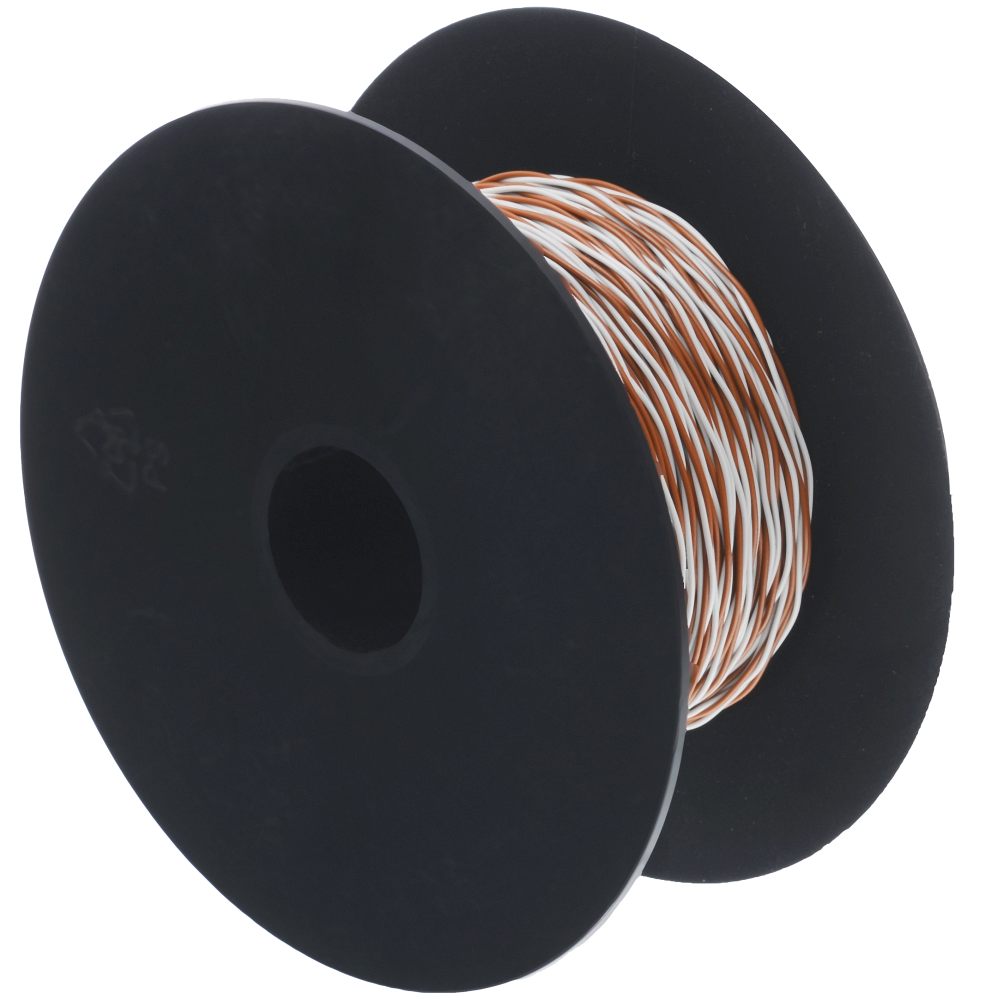 Helos jumper wire YV 2x0.5/0.9 white/brown, 100 m
