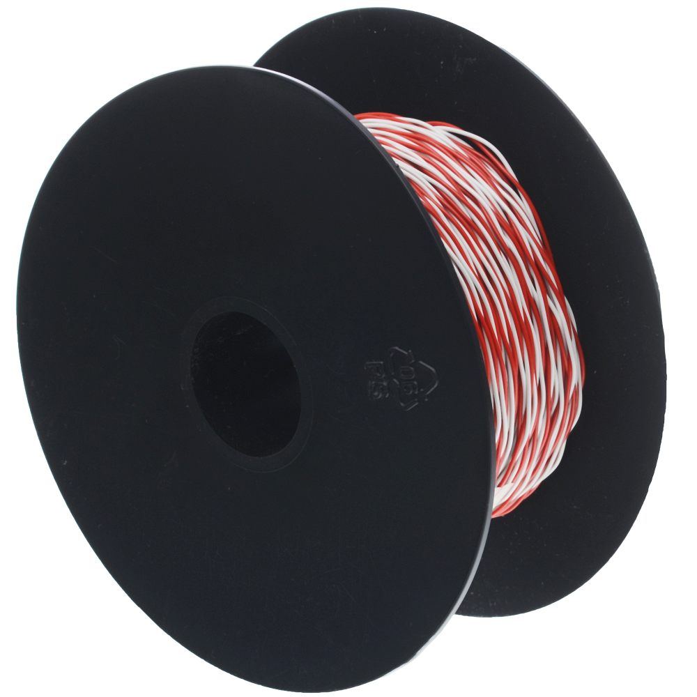 Helos jumper wire YV 2x0.5/0.9 white/red, 100 m