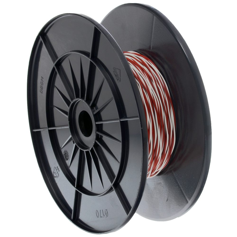 Helos jumper wire YV 2x0.6/1.1 white/red, 100 m