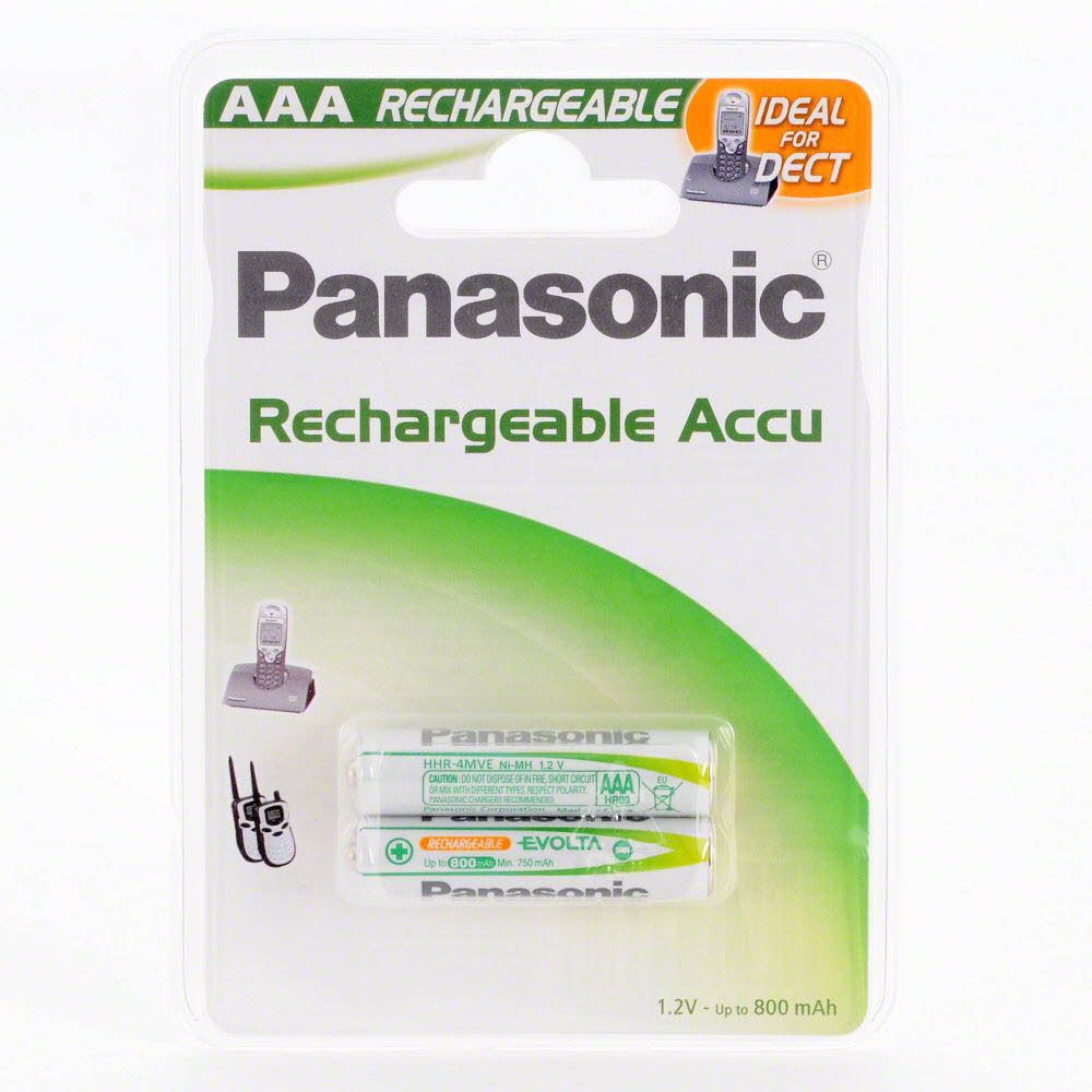 Panasonic Akku P03P MIcro AAA 750 mAh, NiMH, 2er Blister