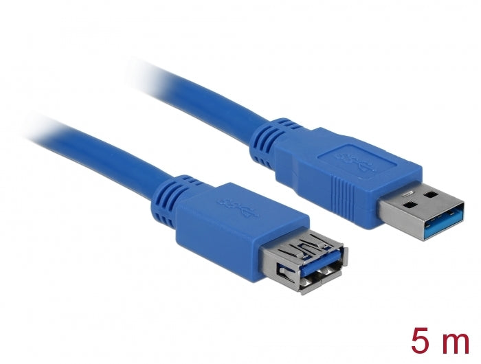 Delock Verlängerungskabel USB 3.0 Typ-A Stecker > USB 3.0 Typ-A Buchse 5 m blau