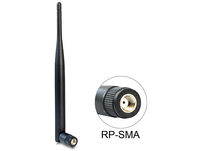Delock WLAN 802.11 b/g/n Antenne RP-SMA Stecker 5 dBi