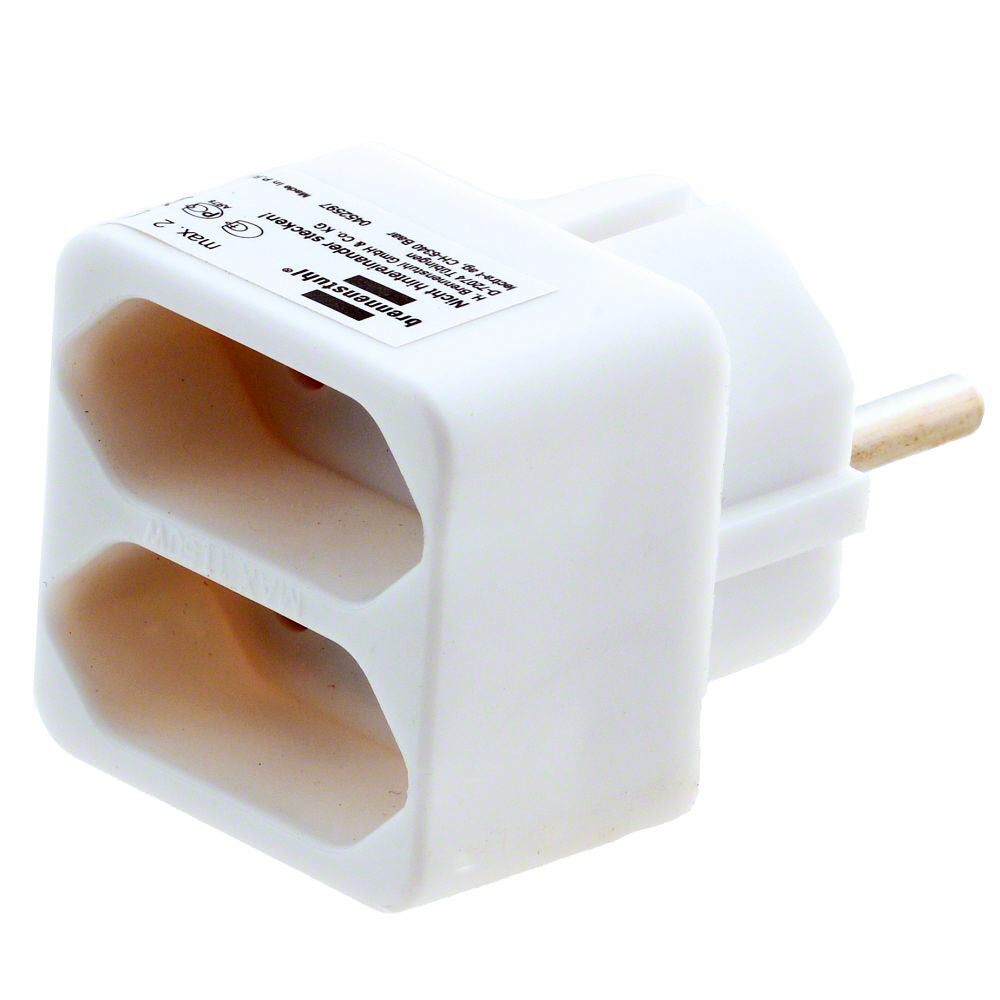 Brennenstuhl Steckdosen-Adapter Euro 2, weiß