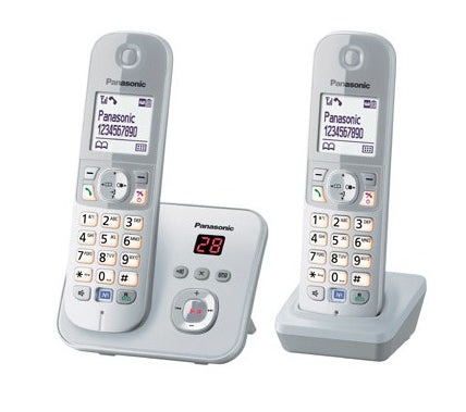 Panasonic Schnurlostelefon mit AB KX-TG6822GS Duo - silber