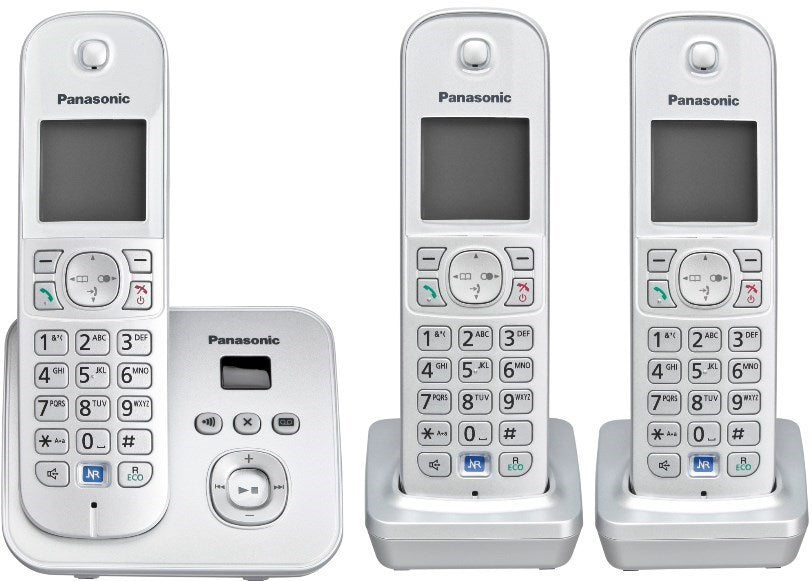 Panasonic Schnurlostelefon KX-TG6823GS Trio - silber
