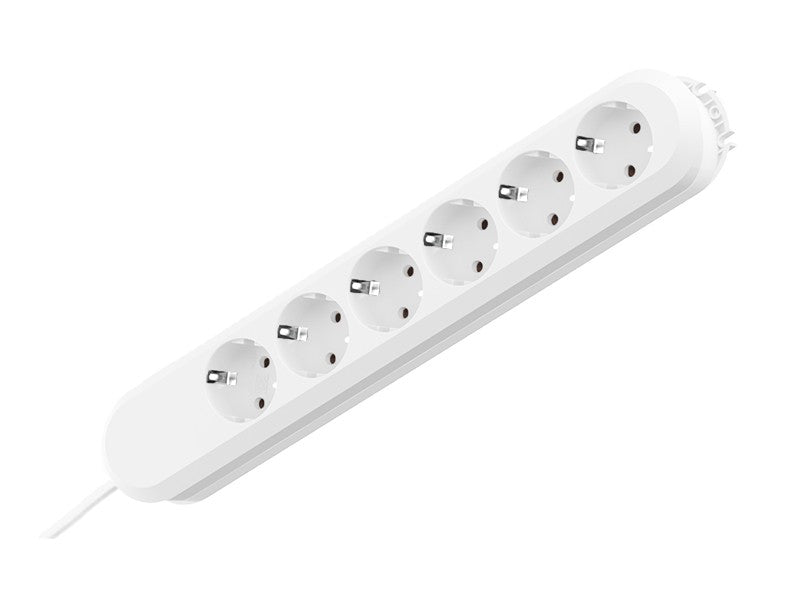 Bachmann Steckdosenleiste SMART 6-fach, weiß 1,5m, ohne Schalter