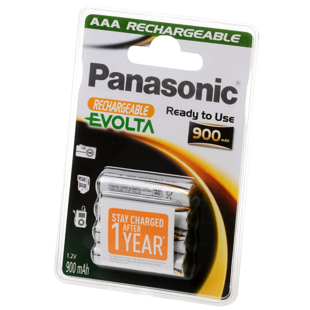 Panasonic Micro Akku Evolta Micro 900 mAh NiMH 4er-Blister
