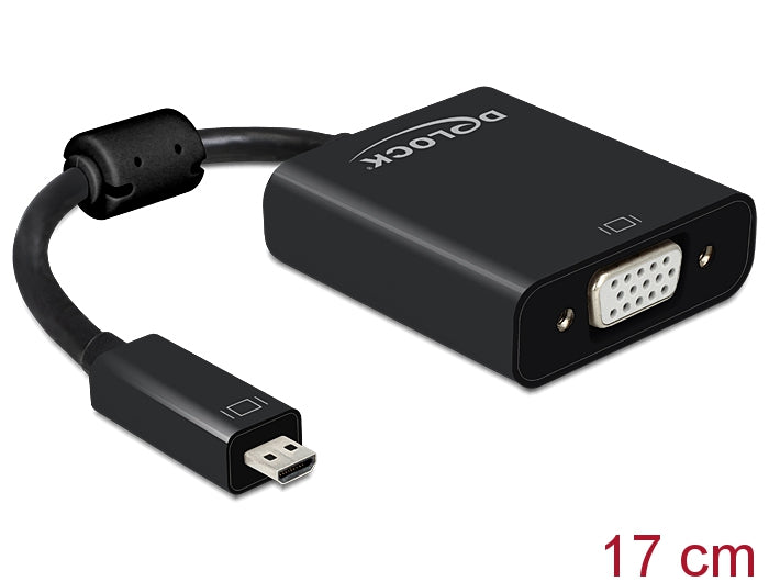Delock adapter cable micro HDMI-D male > VGA female with audio
