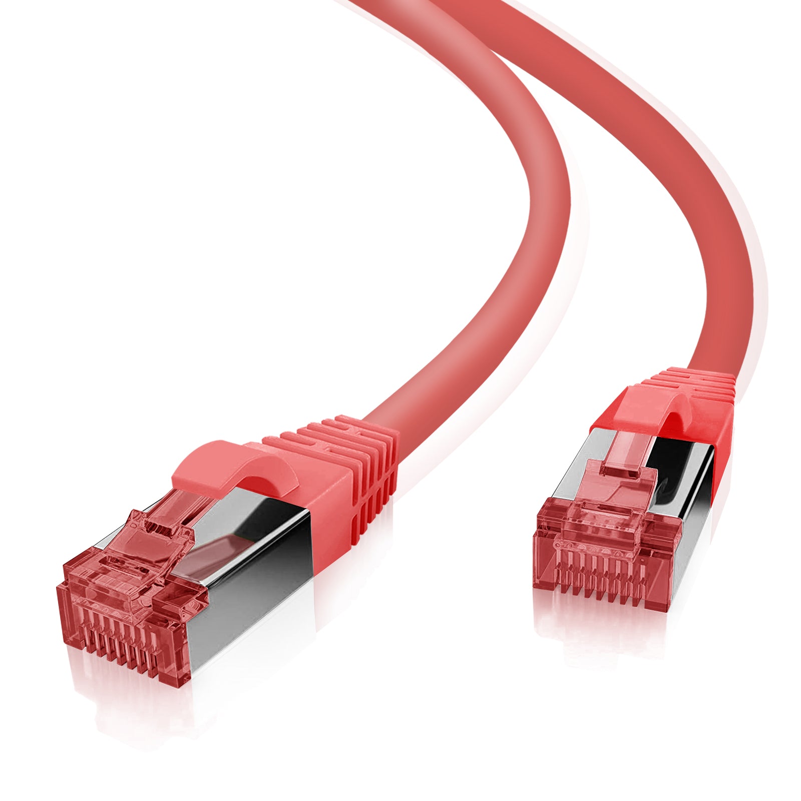 Helos patch cable S/FTP Cat 6 red 20.0 m