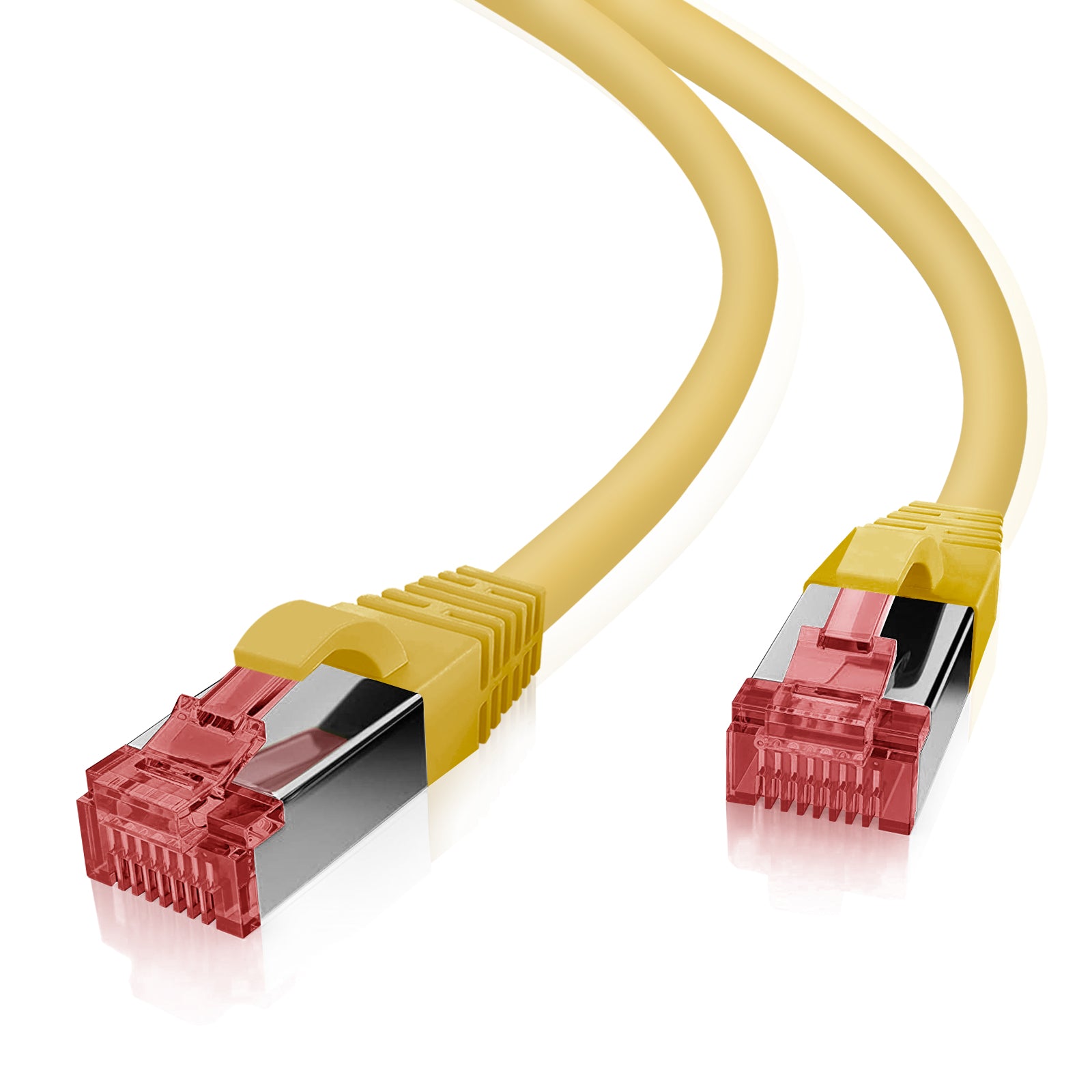 Helos patch cable S/FTP Cat 6 yellow 20.0 m