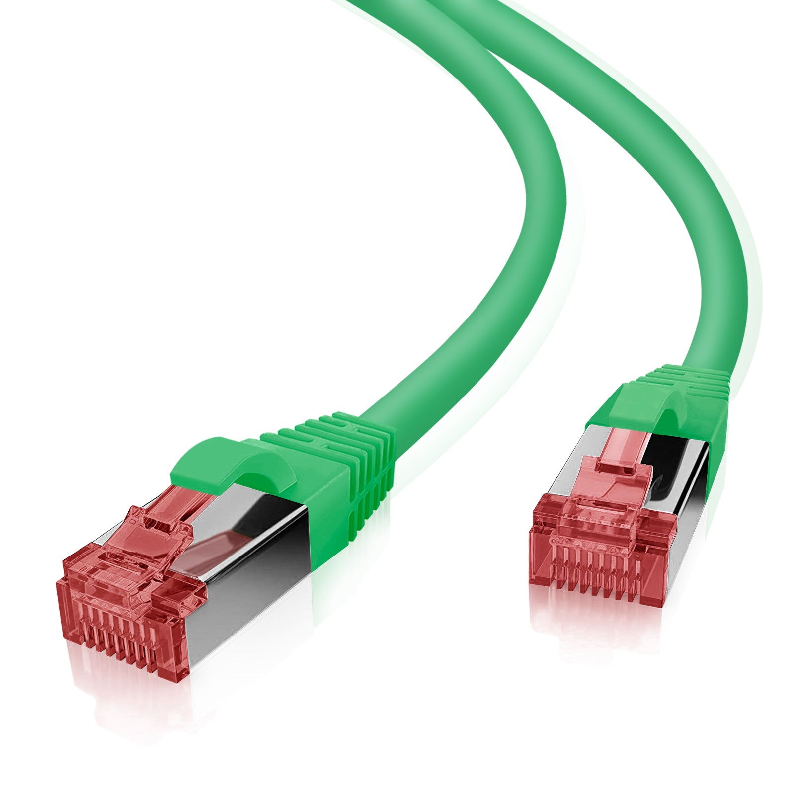 Helos patch cable S/FTP Cat 6 green 20.0 m