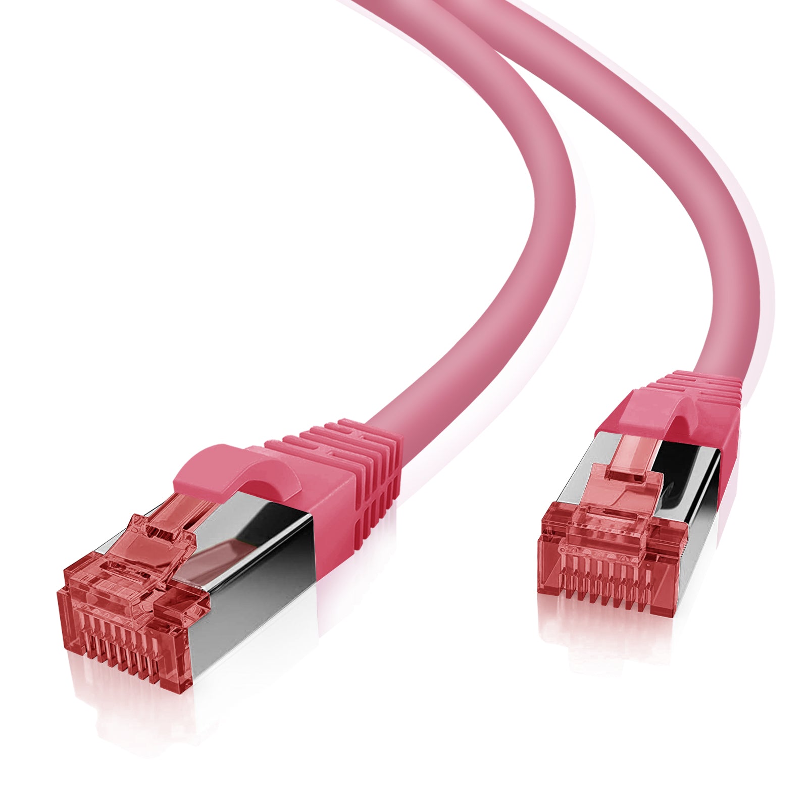 Helos patch cable S/FTP Cat 6 magenta 30.0 m