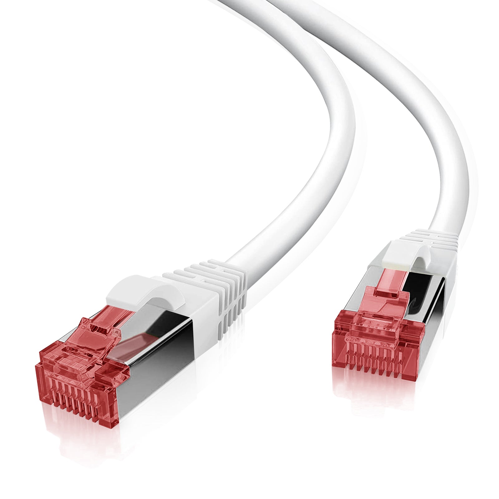 Helos patch cable S/FTP Cat 6 white 15.0 m