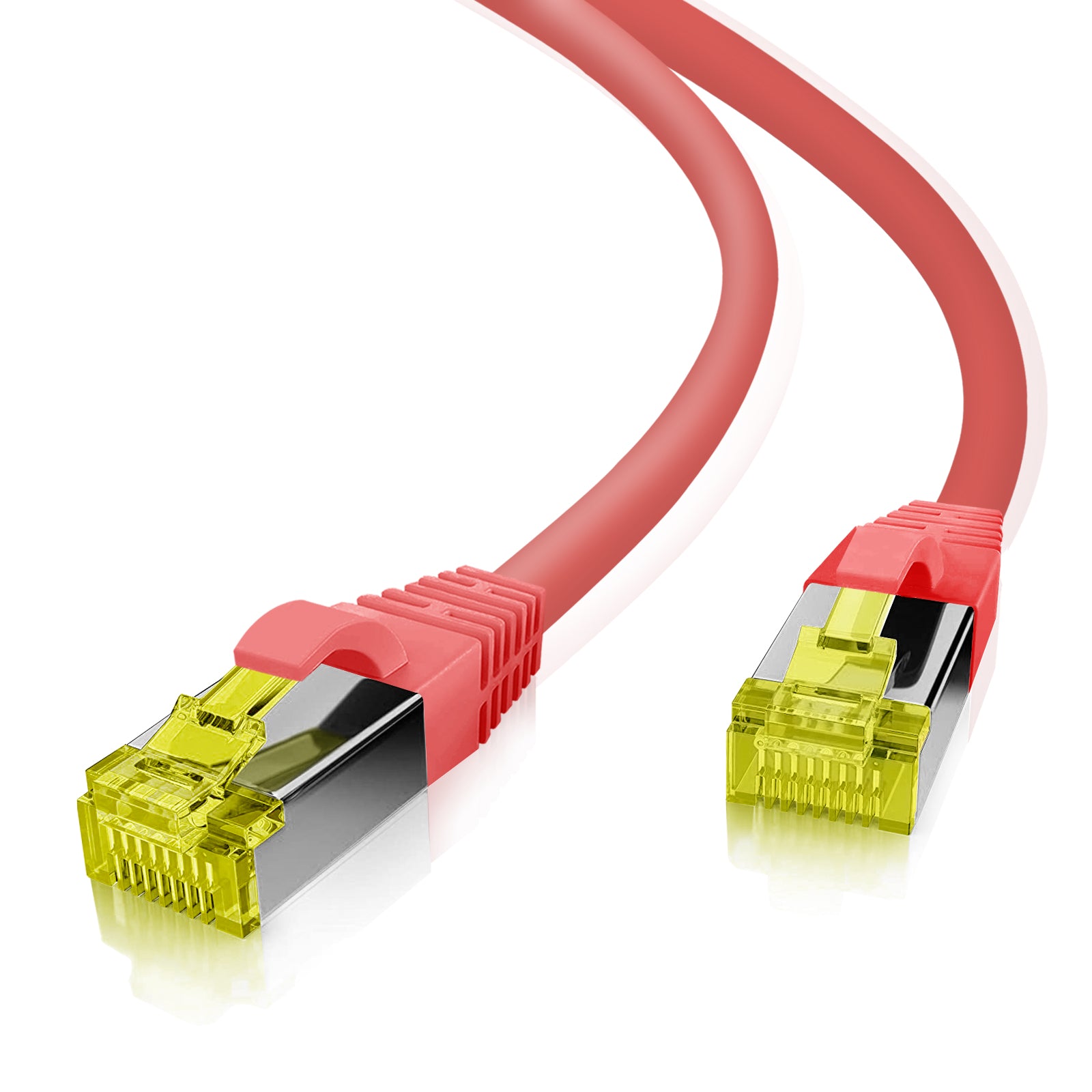 Helos patch cable S/FTP Cat 6a red 30.0m