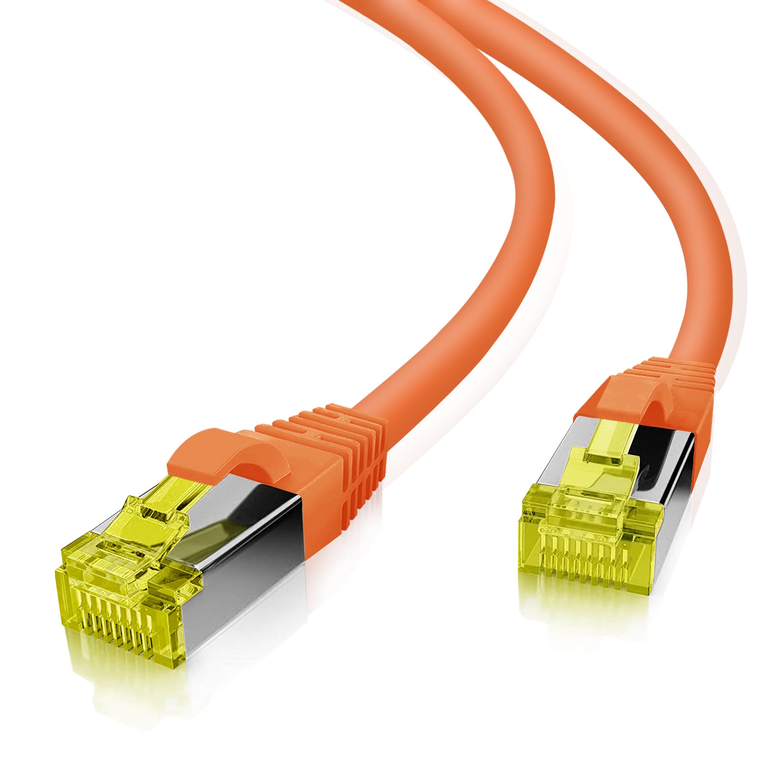 Helos patch cable S/FTP Cat 6a orange 30.0m