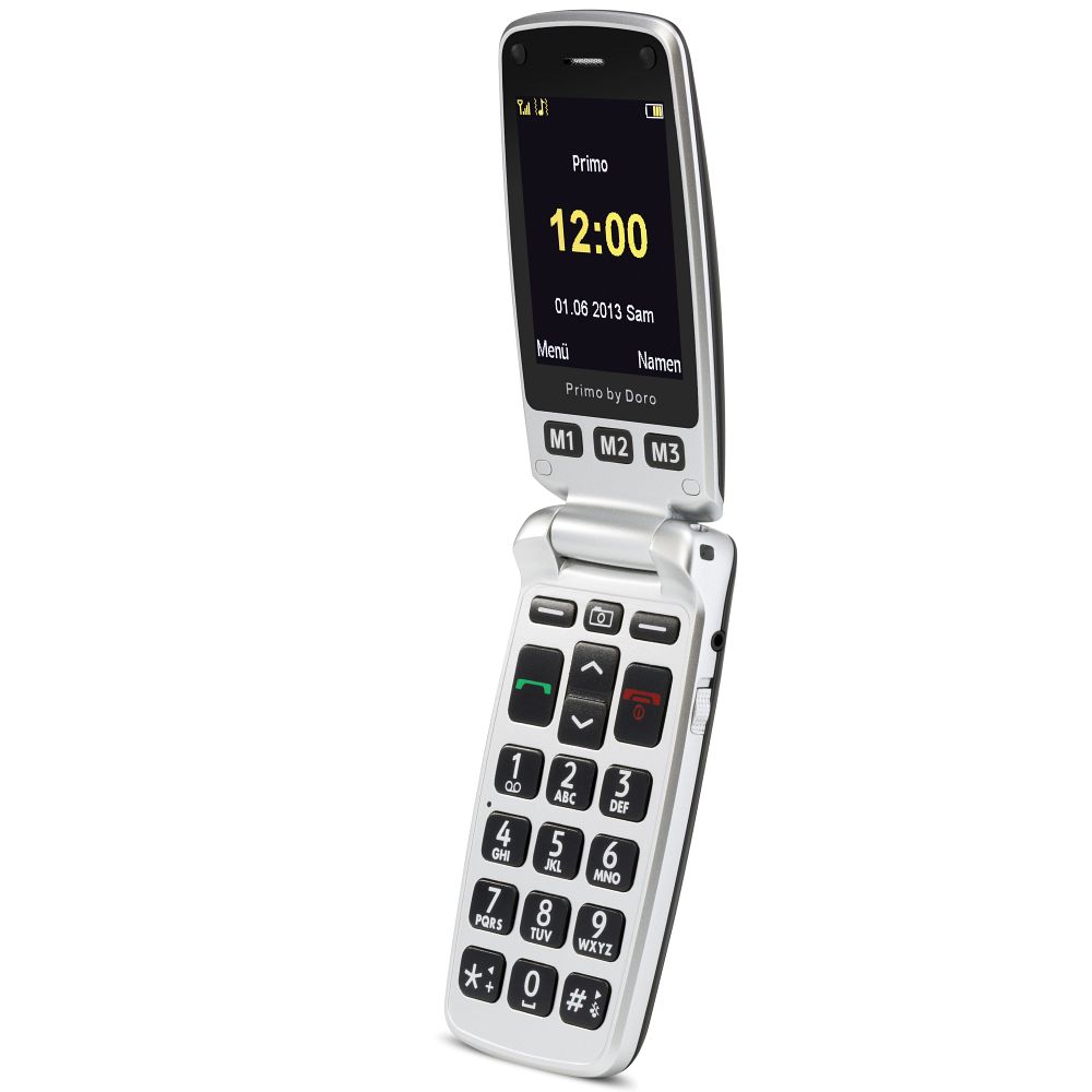 Doro Primo 413, large button mobile phone, black