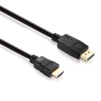 Helos connection cable, DisplayPort male/HDMI male, FULL HD, BASIC, 2.0m, black