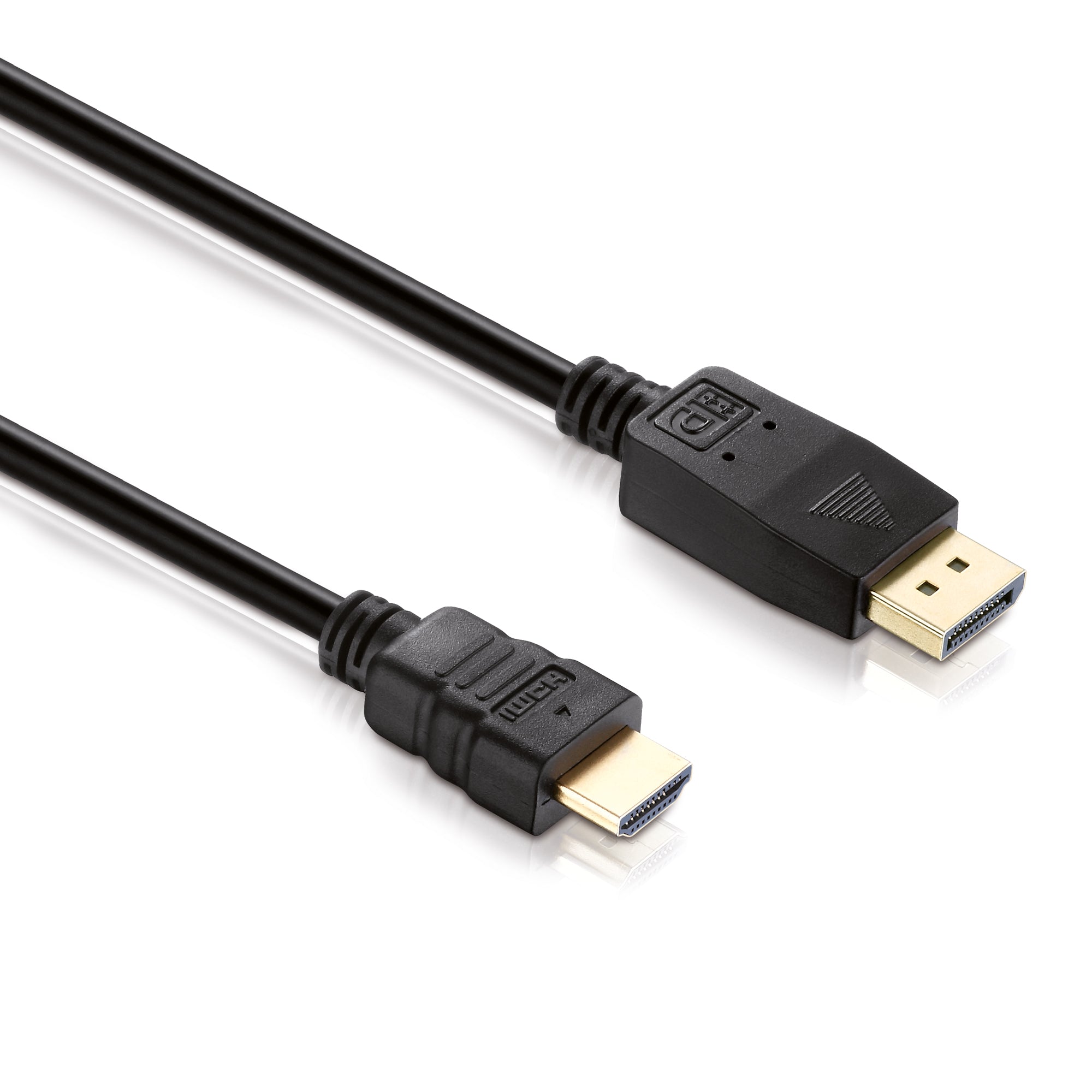 Helos connection cable, DisplayPort male/HDMI male, FULL HD, BASIC, 5.0m, black