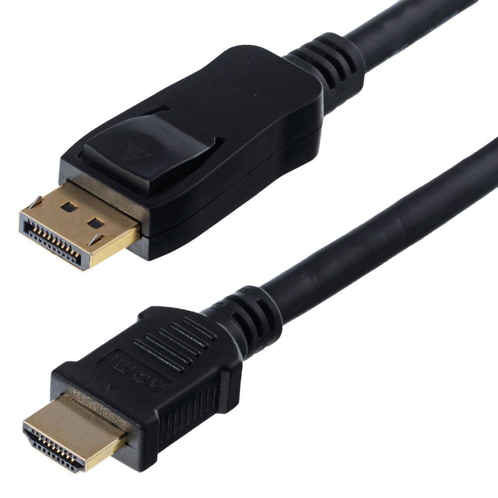 Helos connection cable, DisplayPort plug/HDMI plug, BASIC, 10.0m, black
