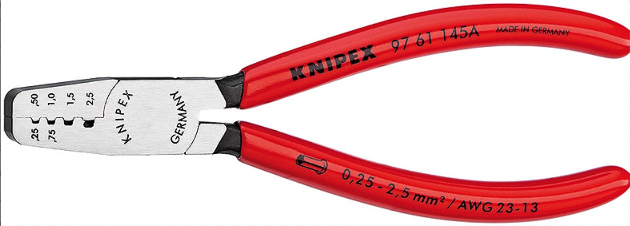 KNIPEX crimping pliers for wire end ferrules 145 mm