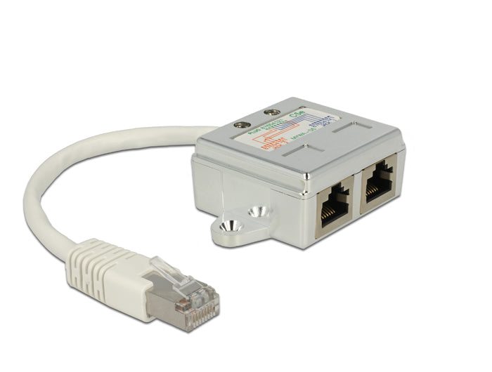 Delock RJ45 Port Doubler 1 x RJ45 plug > 2 x RJ45 sockets (2 x ISDN)