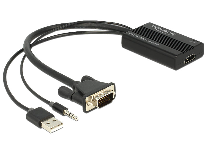 Delock Adapter VGA + Audio to HDMI with cable
