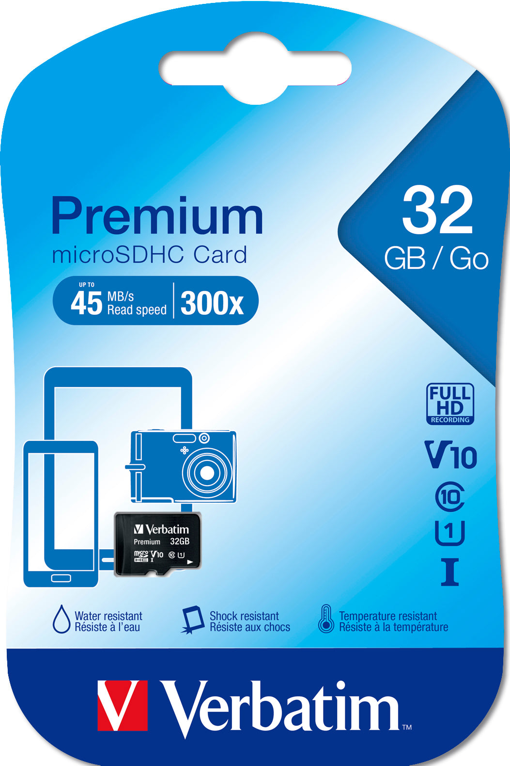 Verbatim microSDHC Speicherkarte 32 GB UHS-I Premium Class 10