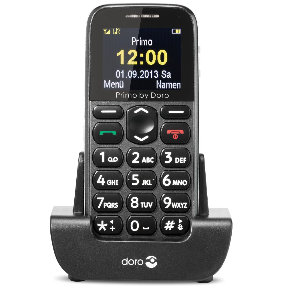 Doro Primo 215 large button mobile phone, grey