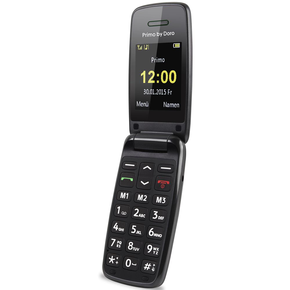 Doro Primo 401 large button mobile phone, black