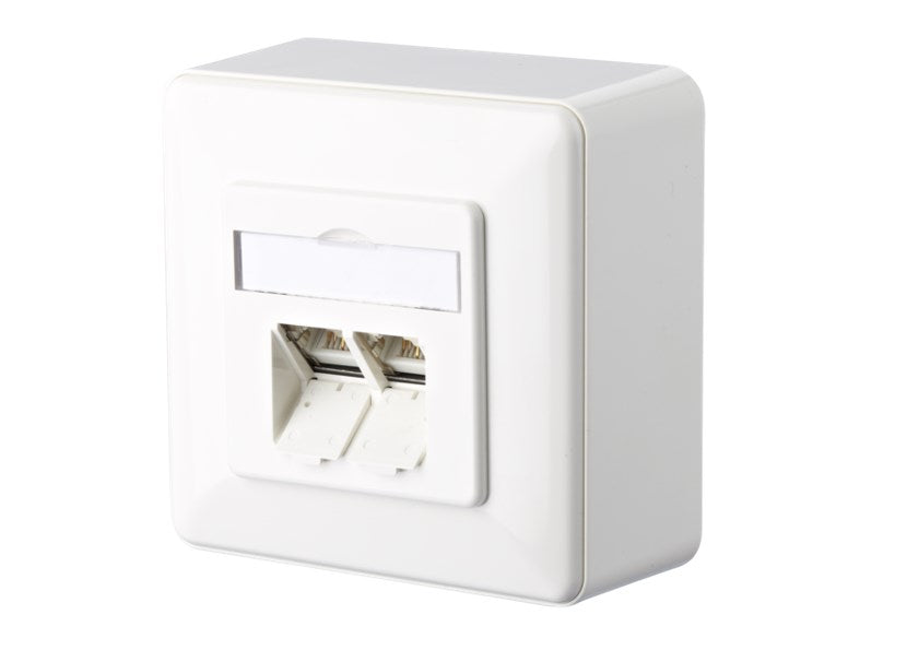 METZ CONNECT E-DAT C6A 2 port AP pure white