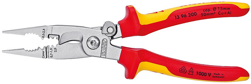 KNIPEX electrical installation pliers VDE 200 mm, with locking pawl