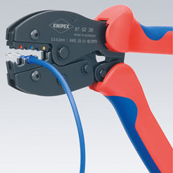 KNIPEX PreciForce® crimping pliers 220 mm, self-service package