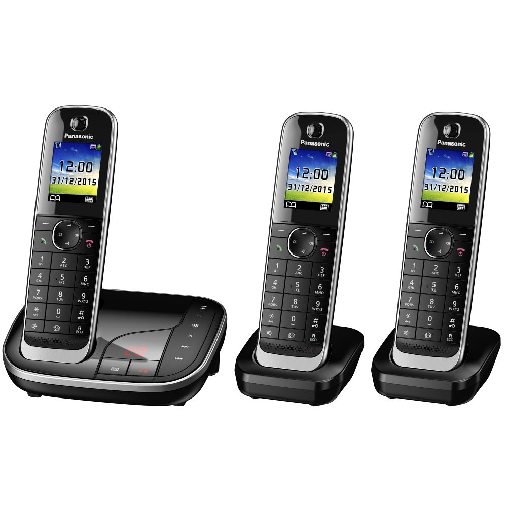 Panasonic cordless phone with answering machine KX-TGJ323GB Trio - black