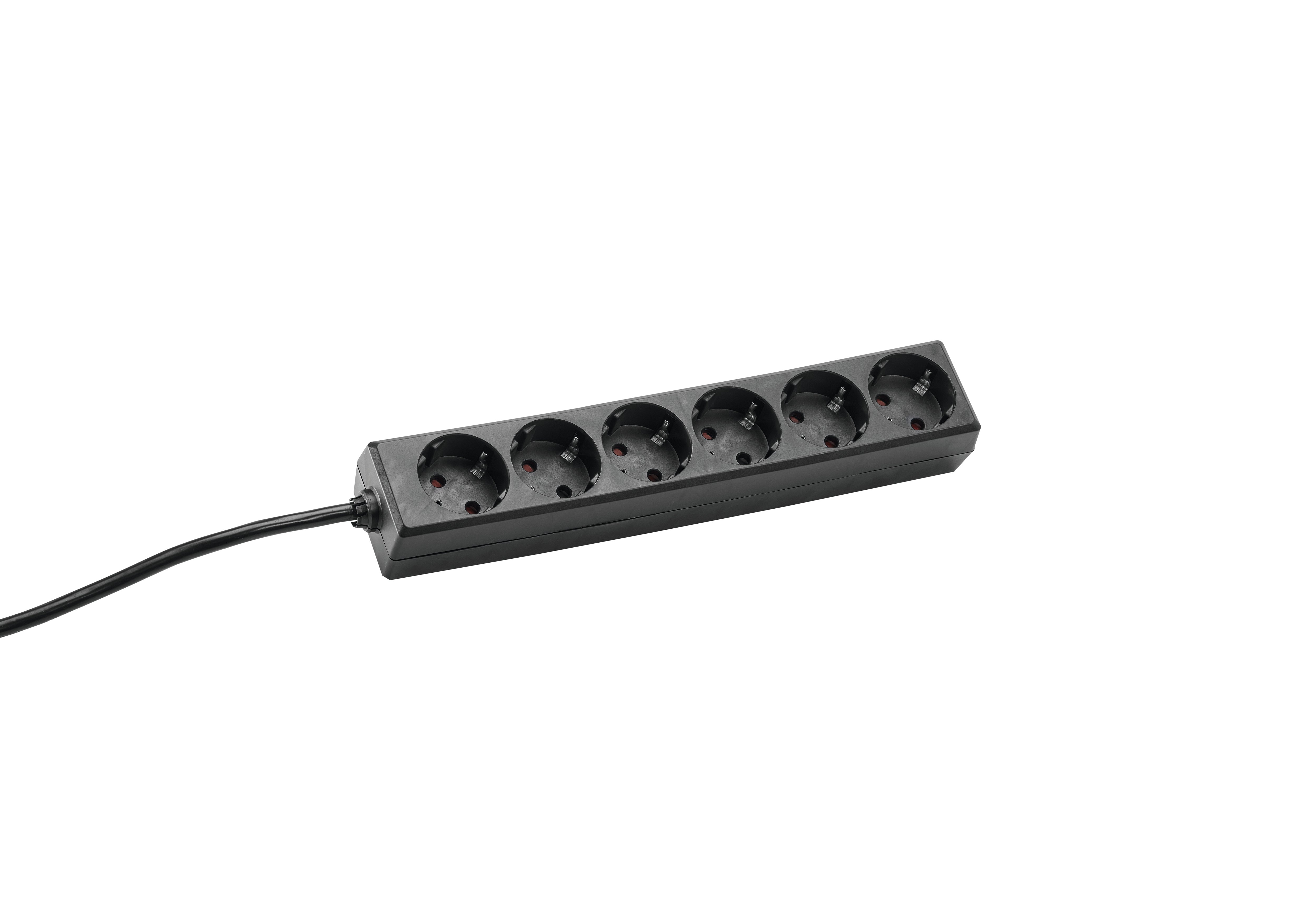 Bachmann power strip SELLY 6-way, black 1.5m, without switch