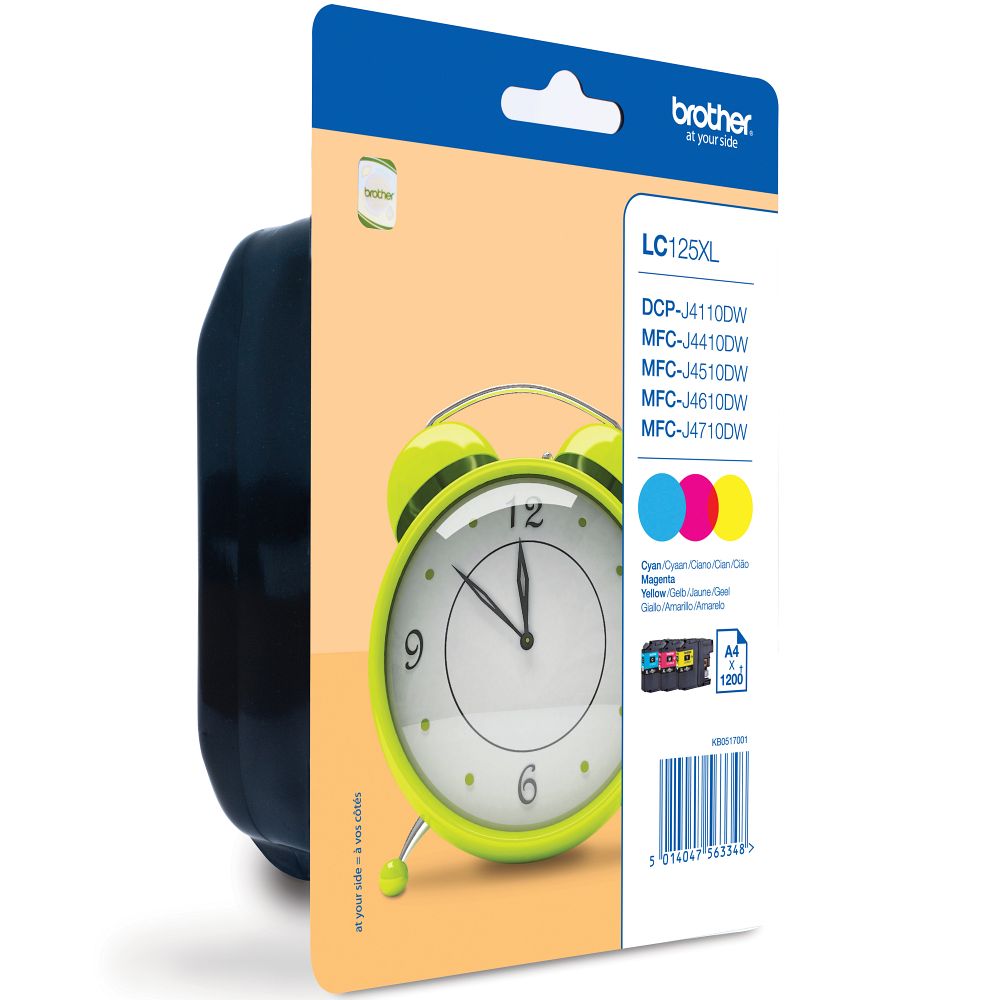 Brother ink cartridge LC-125XLRBWBPDR